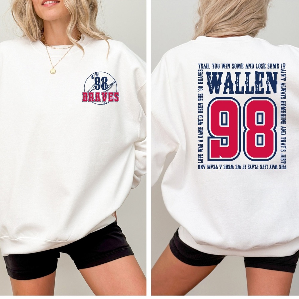 morgan wallen 98 braves crewneck